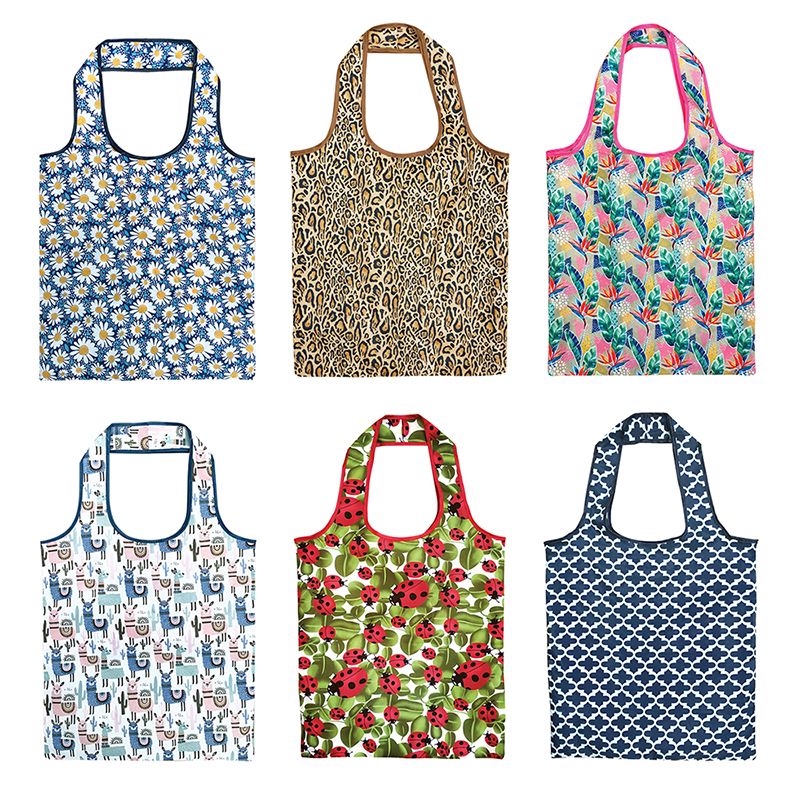 Sachi Eco Reusable Foldable Shopping Bag - 6 Assorted Designs