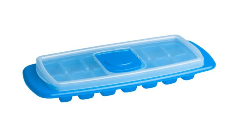 Cuisena Ice Cube Tray With Lid 14 Cubes - Blue