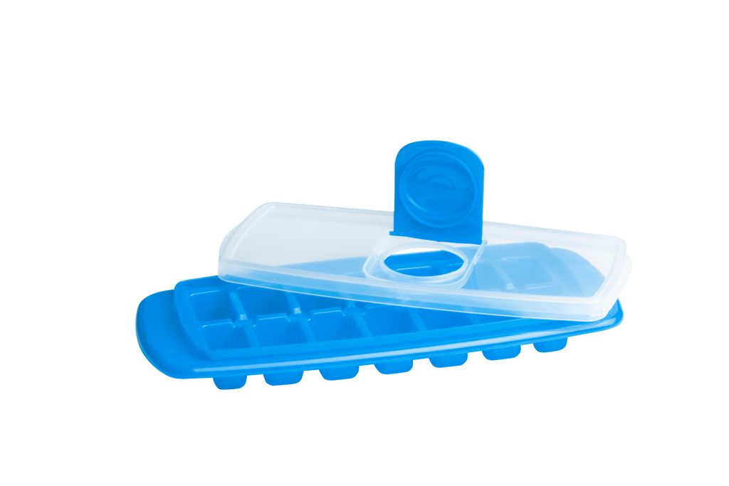 Cuisena Ice Cube Tray With Lid 14 Cubes - Blue