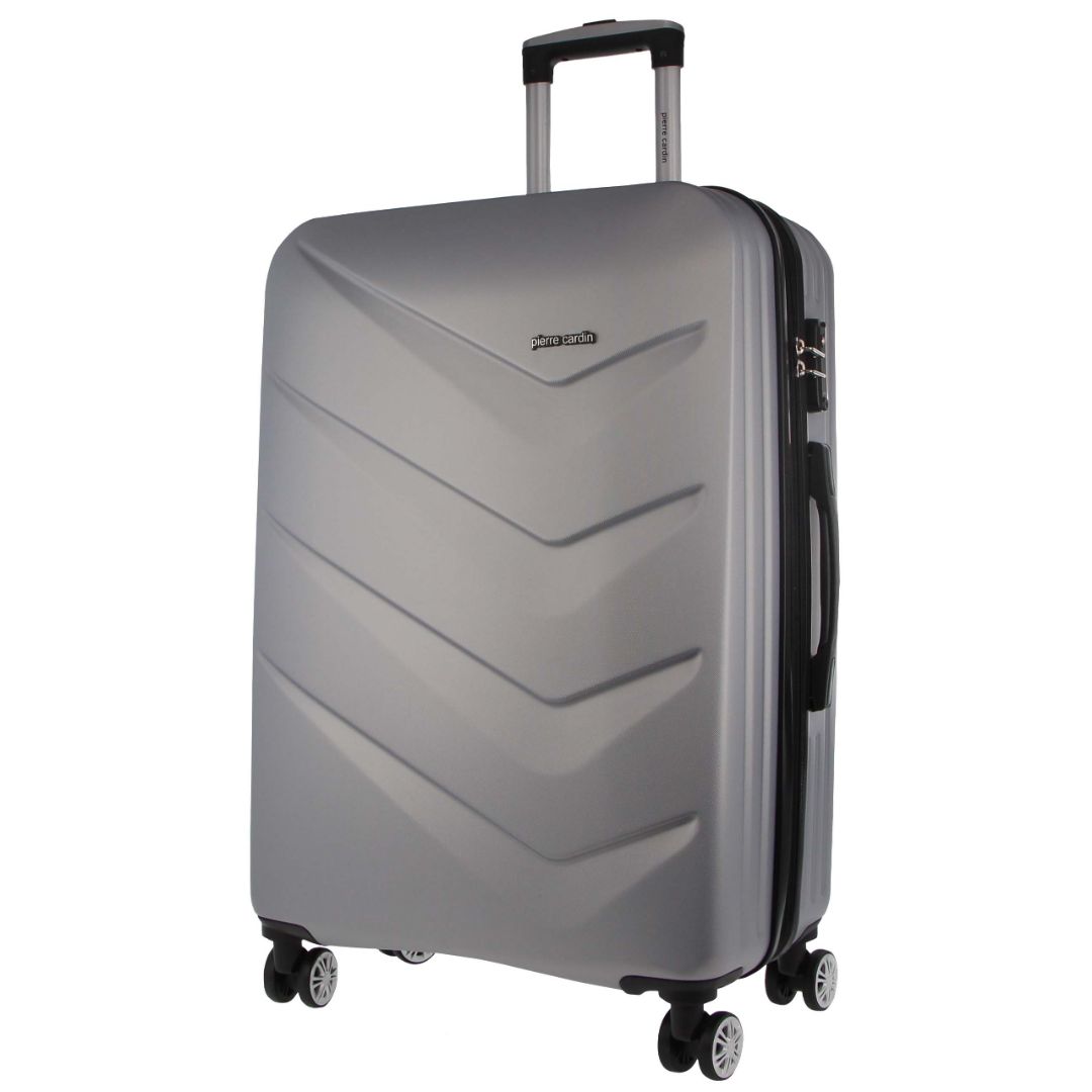 Pierre Cardin Hard Suitcase 3-Piece Luggage Set - Silver