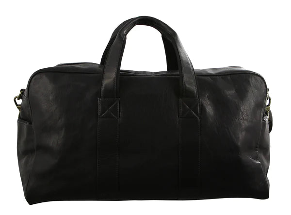 Pierre Cardin Black Leather Travel Bag - 52cm