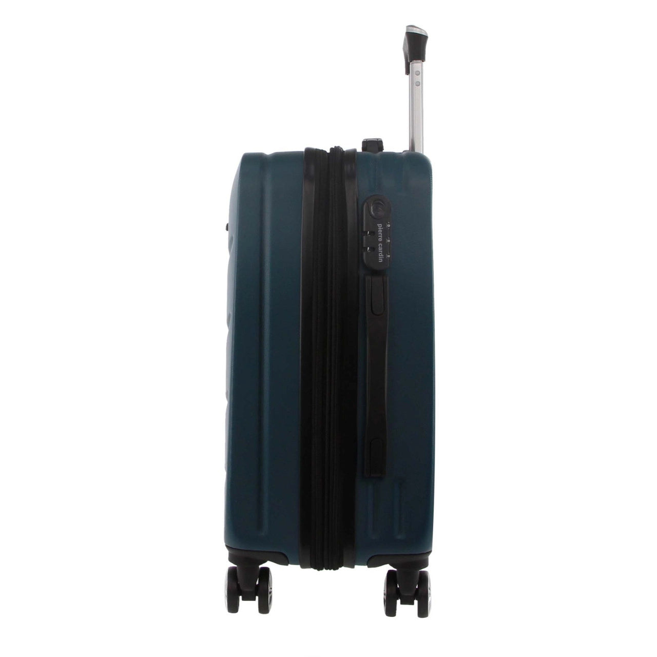 Pierre Cardin Hard Shell 4 Wheel Suitcase - Cabin - Teal - With Hidden Compartment