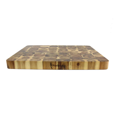 Woodpecker Acacia Rectangular End Grain Board - 50x38x4cm