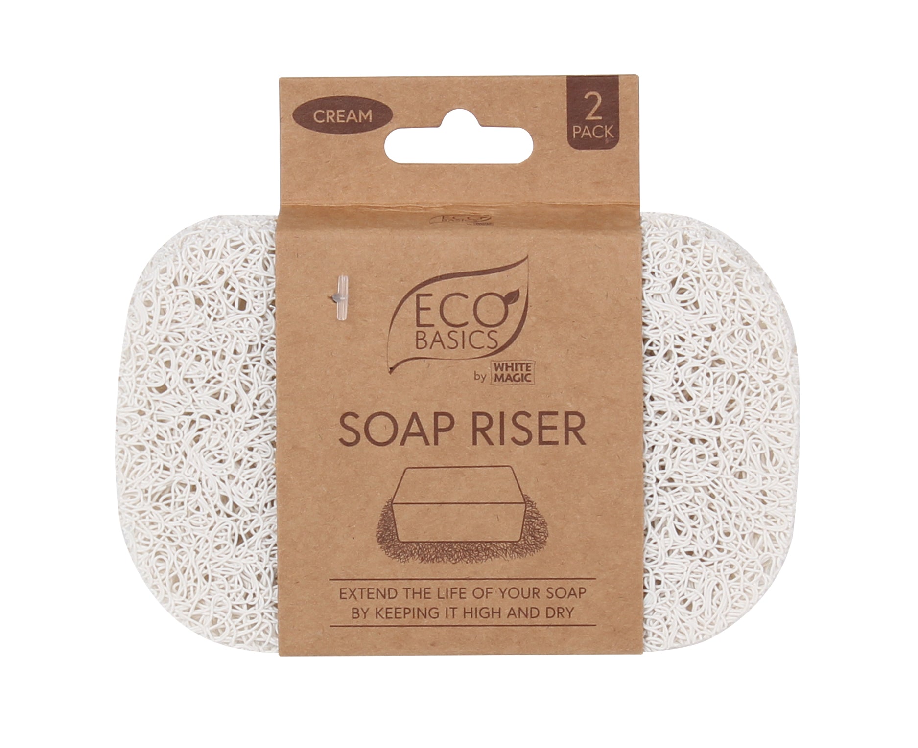 Eco Basics 2 Pack Soap Riser - Cream - White Magic