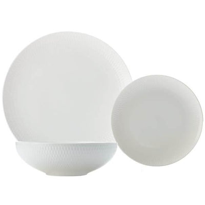Maxwell & Williams White Basics Diamonds Dinner Set 12pc