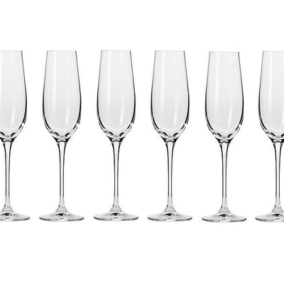 Krosno Harmony Champagne Flutes 200ml 6pc (Made in Poland)