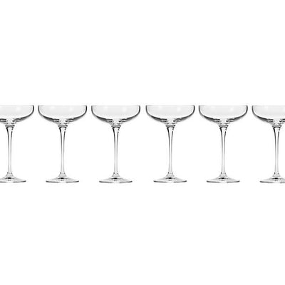 Krosno Harmony Coupe Champagne Glasses 240ml 6pc (Made in Poland)