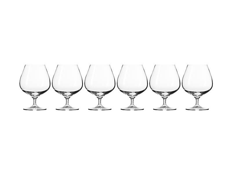 Krosno Harmony Cognac Glasses 550ml 6pc (Made in Poland)