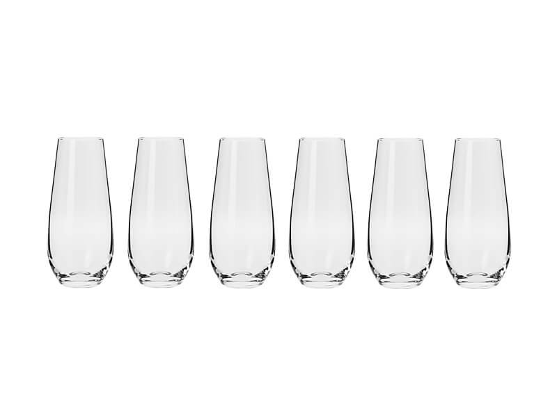 Krosno Harmony Stemless Flutes 250ml 6pc (Made in Poland)