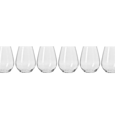 Krosno Harmony Stemless Wine Glasses 440ml 6pc (Made in Poland)